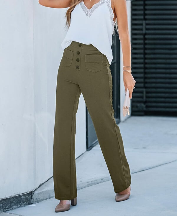 THE LUCIA HIGH WAISTED STRETCH PANTS