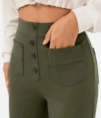 THE LUCIA HIGH WAISTED STRETCH PANTS